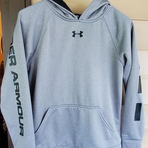 Gray under armour hoodie youth large